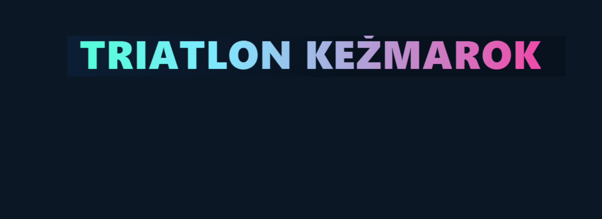 Triathlon Kežmarok 2025 project